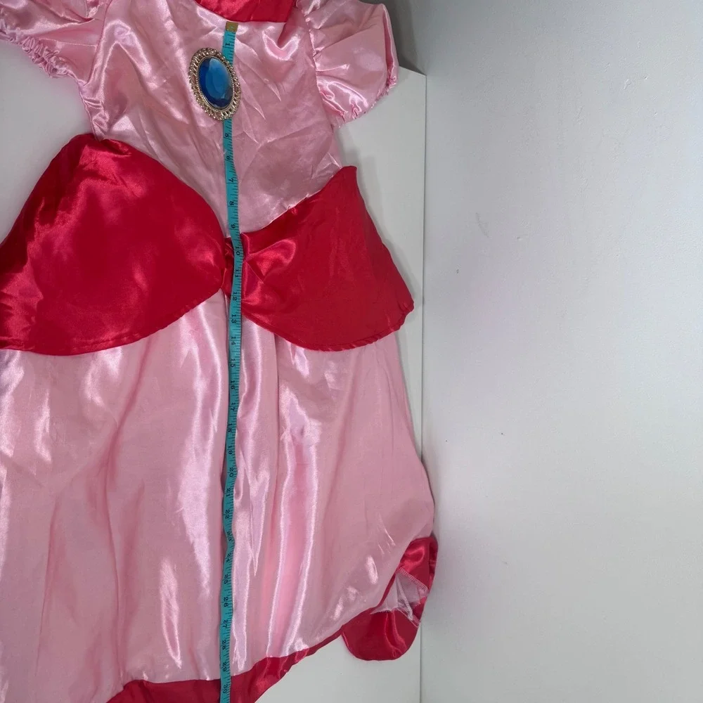 Rubies Princess Peach Costume Dress Girls Small 4-6 Pink Super Mario‎ Nintendo